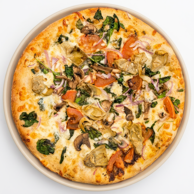 Artichoke Vegetarian Pizza.