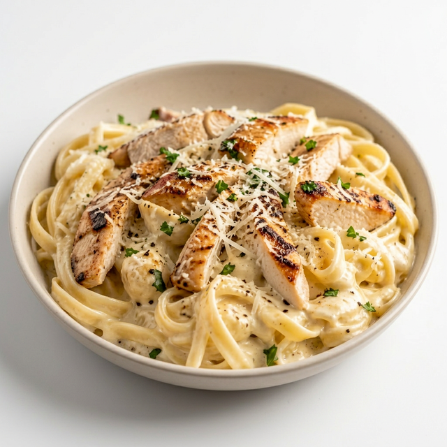 Chicken Alfredo.